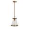 Hello Honey® Robert Stevenson Lighting Wesley Metal & Seedy Glass Ceiling Light